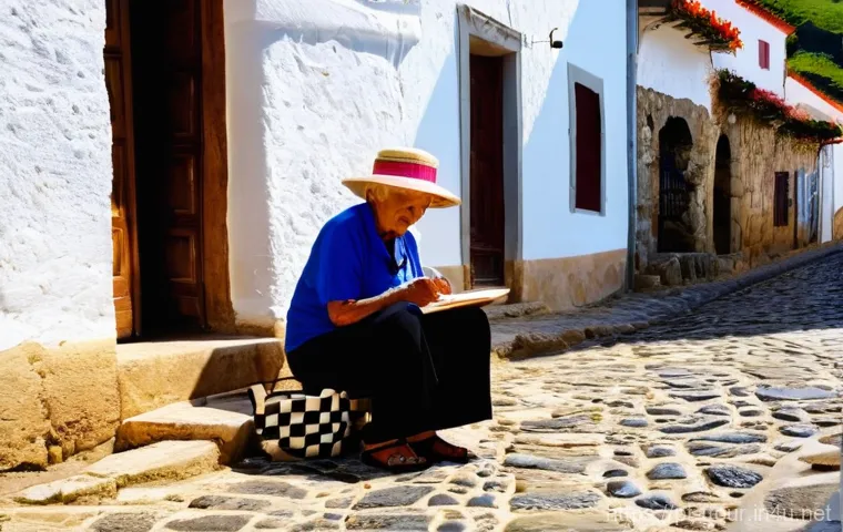 농촌관광지도사와 지역관광 발전 - **A Genuine Cultural Exchange in a Portuguese Village**
A sunny, vibrant scene in a charming, tr...