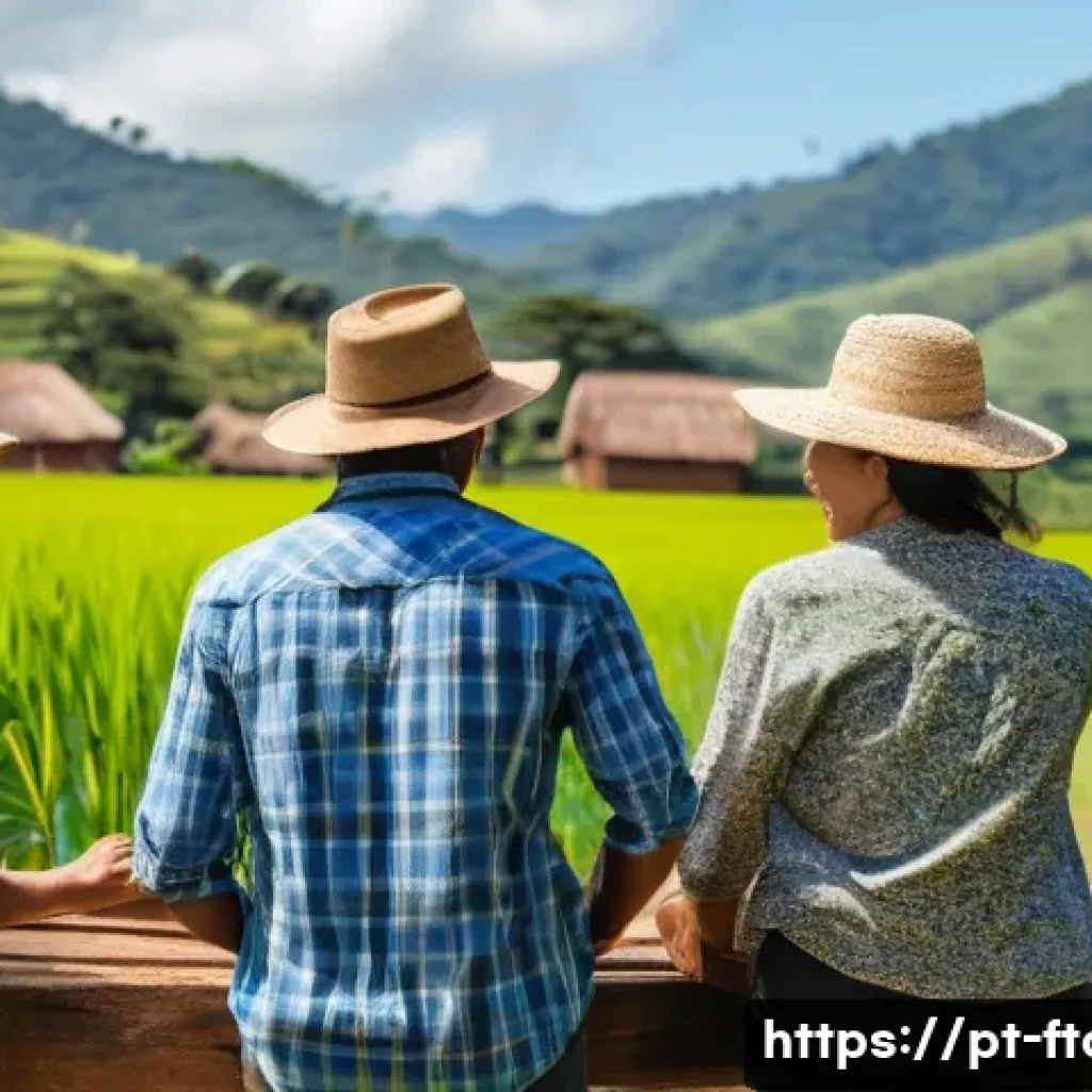 농촌관광지도사 국제 자격증 - A vibrant rural tourism scene in southern Brazil featuring a diverse group of tourists wearing casua...