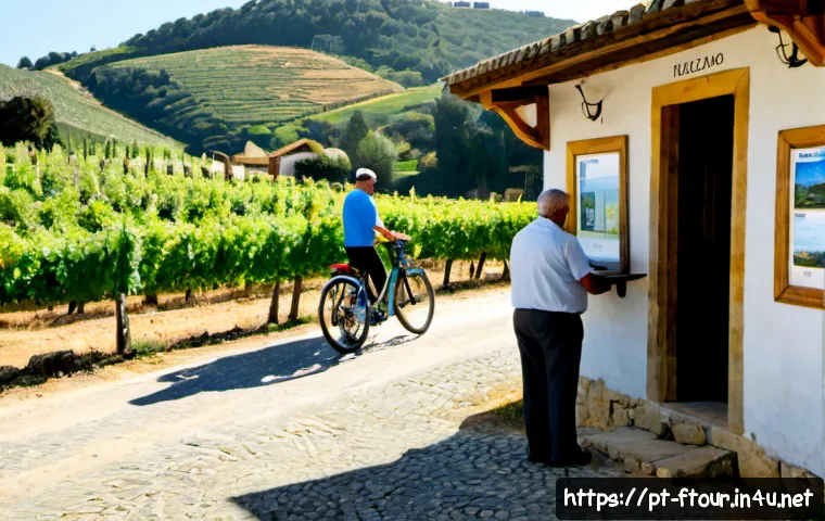 Home 17 농촌관광지도사로 창업하기 - Photorealistic rural tourism entrepreneur standing beside a wooden information kiosk at a picturesqu...